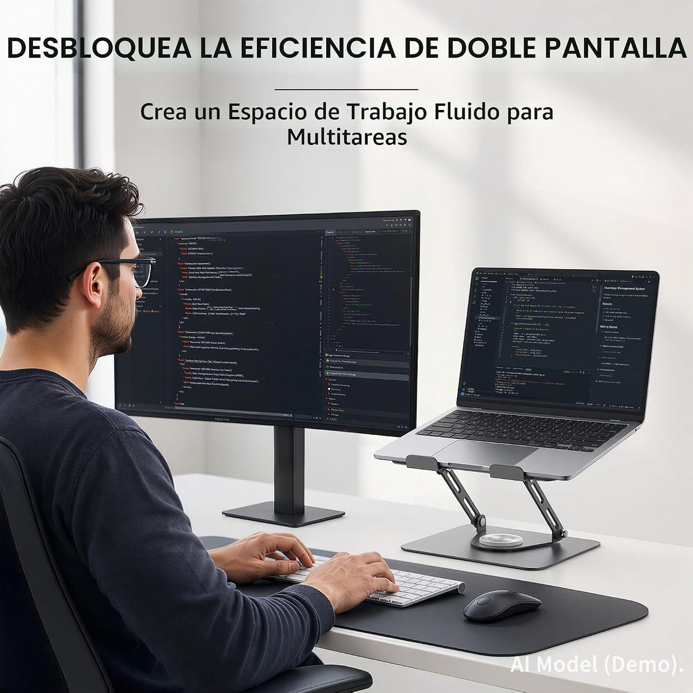 ALASHI Soporte para portátil para escritorio con base giratoria de...