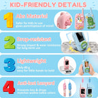 Octomo Walkie Talkies de video para niños, paquete de 2, Walkie Talkie de