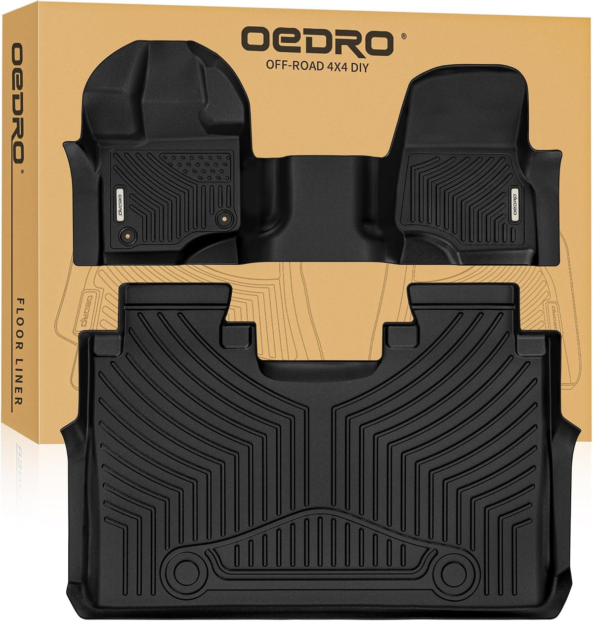 OEDRO Alfombrillas para Ford F-150 2015-2026 SuperCrew Cab 1er Banco