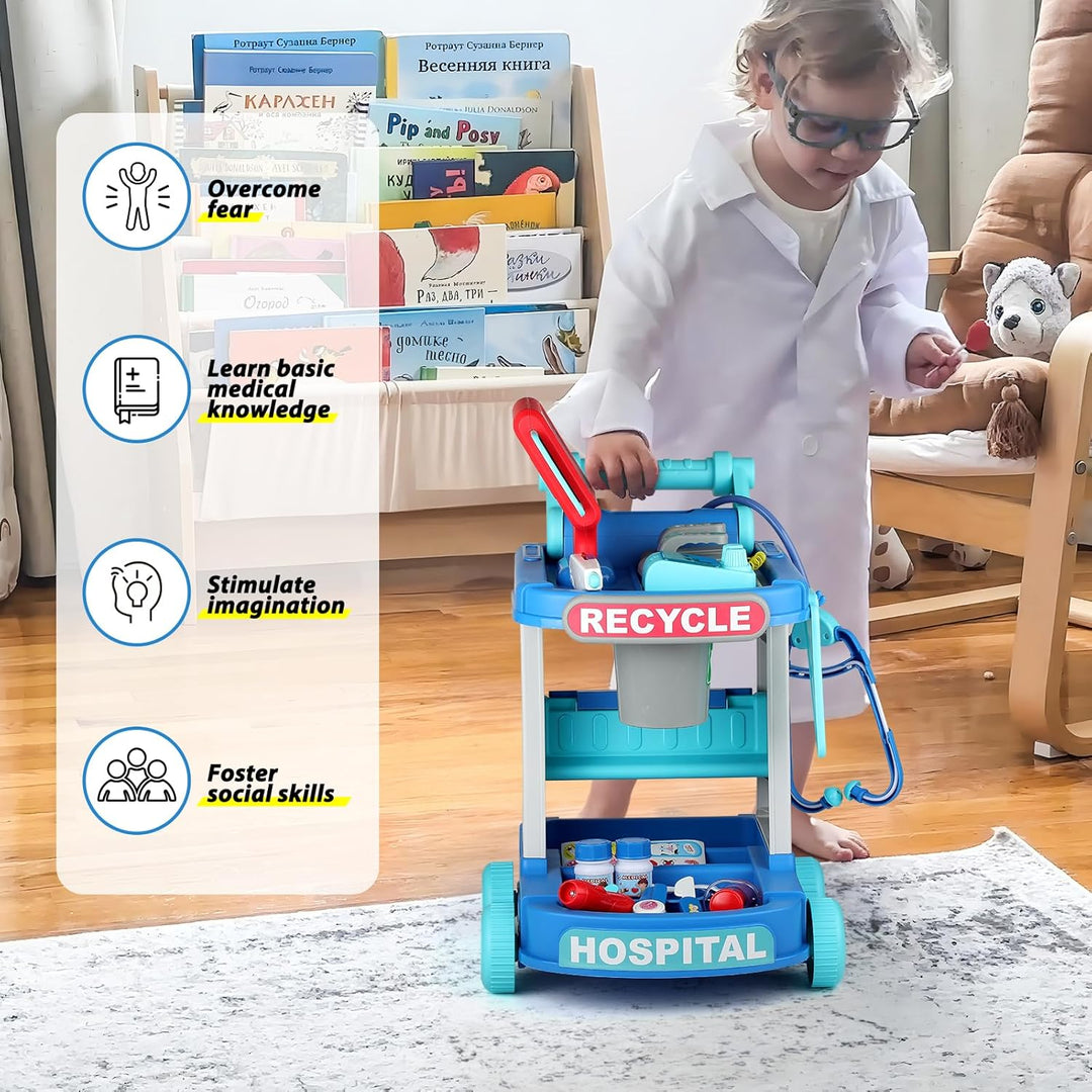 Liberry Kit de médico para niños pequeños de 2, 3, 4, 5 años