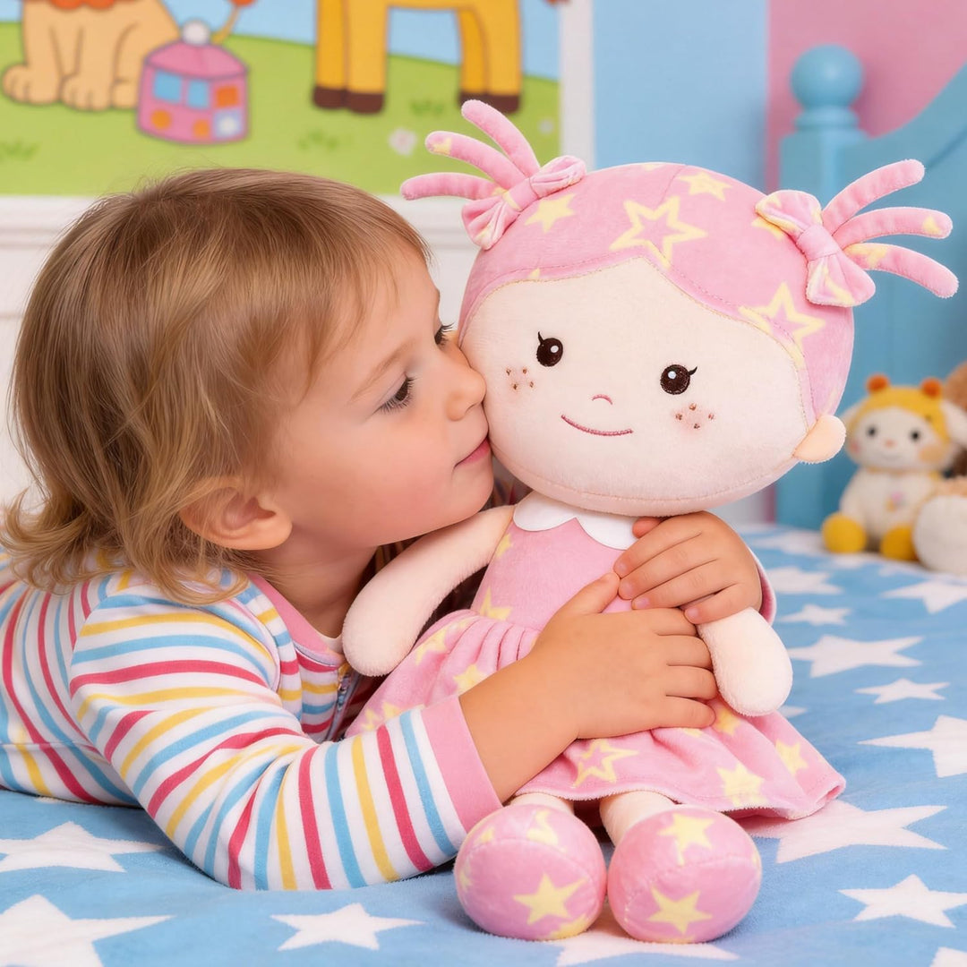 Onetoo First Baby Doll - Muñeca de felpa para niñas, muñeca de trap...