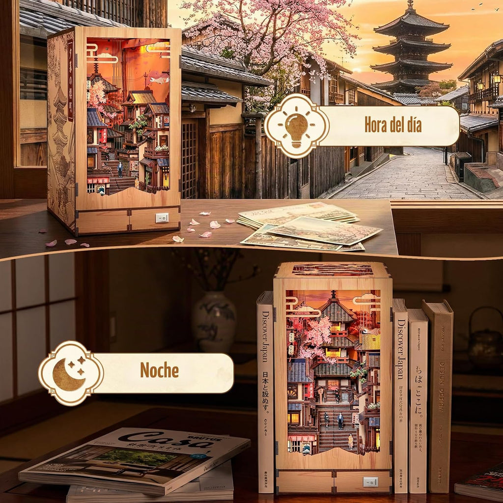 CUTEBEE Kit de rincón de libro - Diorama de calle japonés en miniatura de
