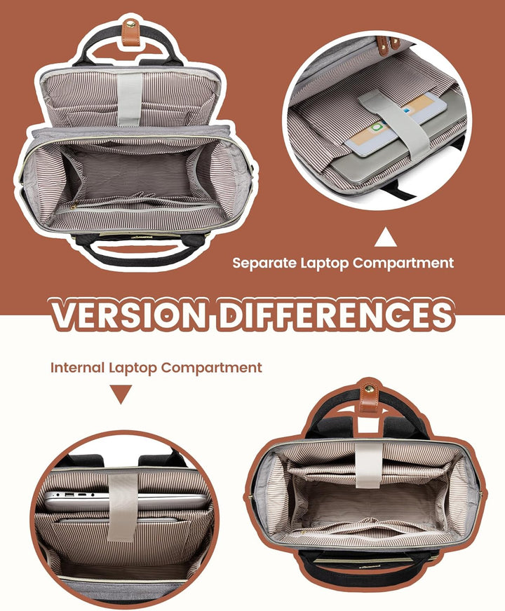 LOVEVOOK - Mochila para laptop de mujer, 15.6" impermeable, bol...