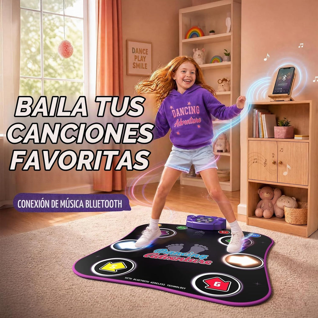 Dance Mat Toys con Bluetooth, Electronic Dance Pad para 3-12 Años
