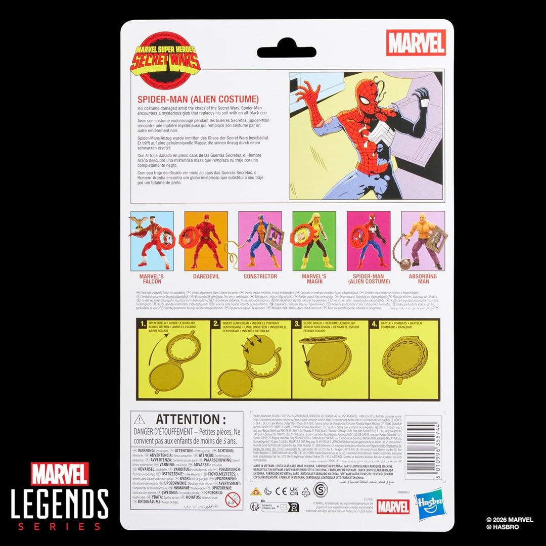 Marvel Legends Series Secret Wars Spider-Man (disfraz de Alien), Re...