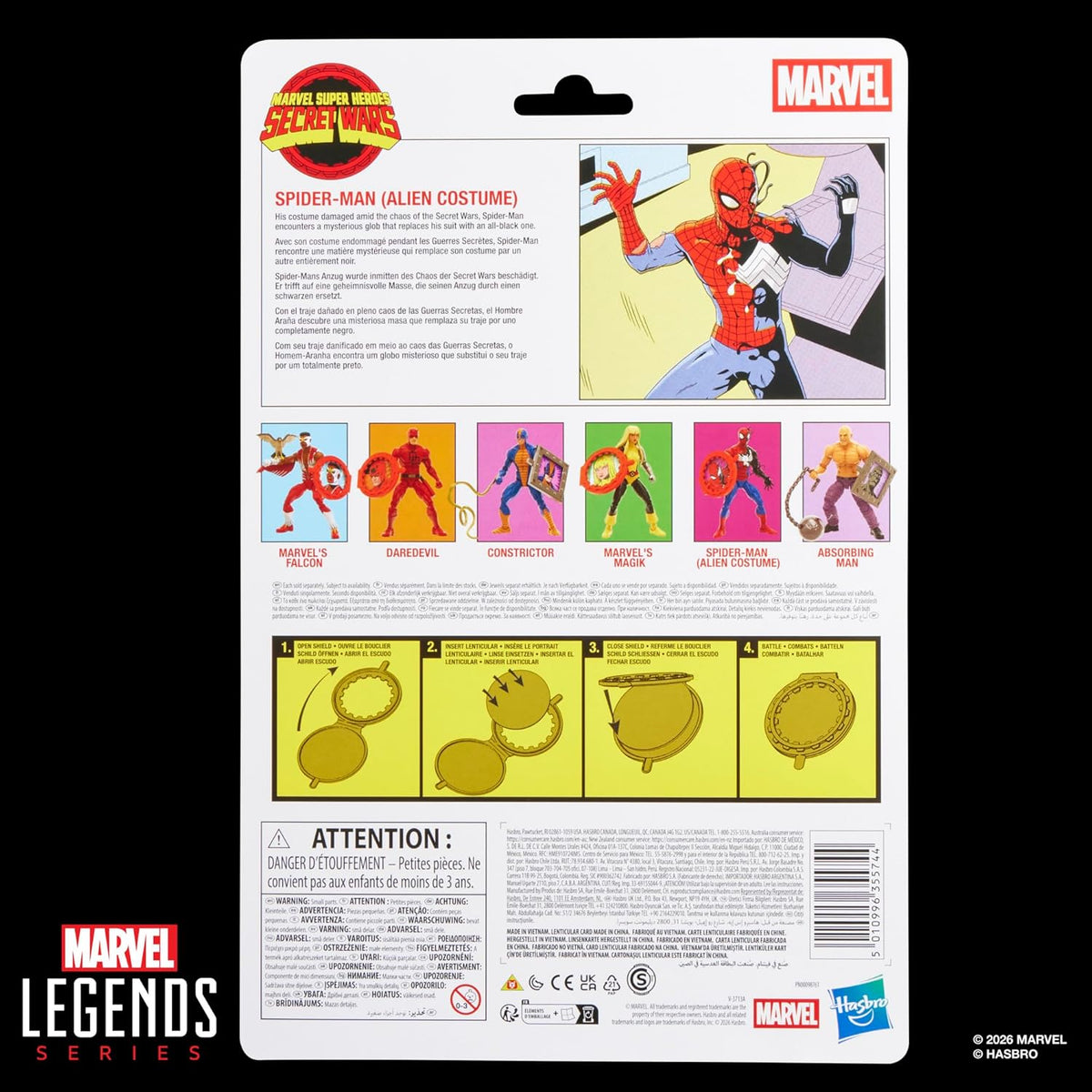 Marvel Legends Series Secret Wars Spider-Man (disfraz de Alien)