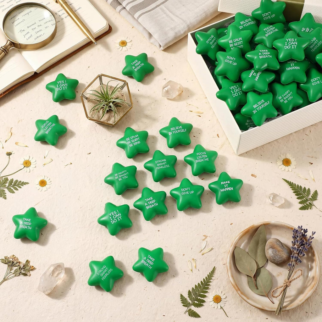 Shappy 72 piezas inspirador de juguete sensorial de estrella, verde