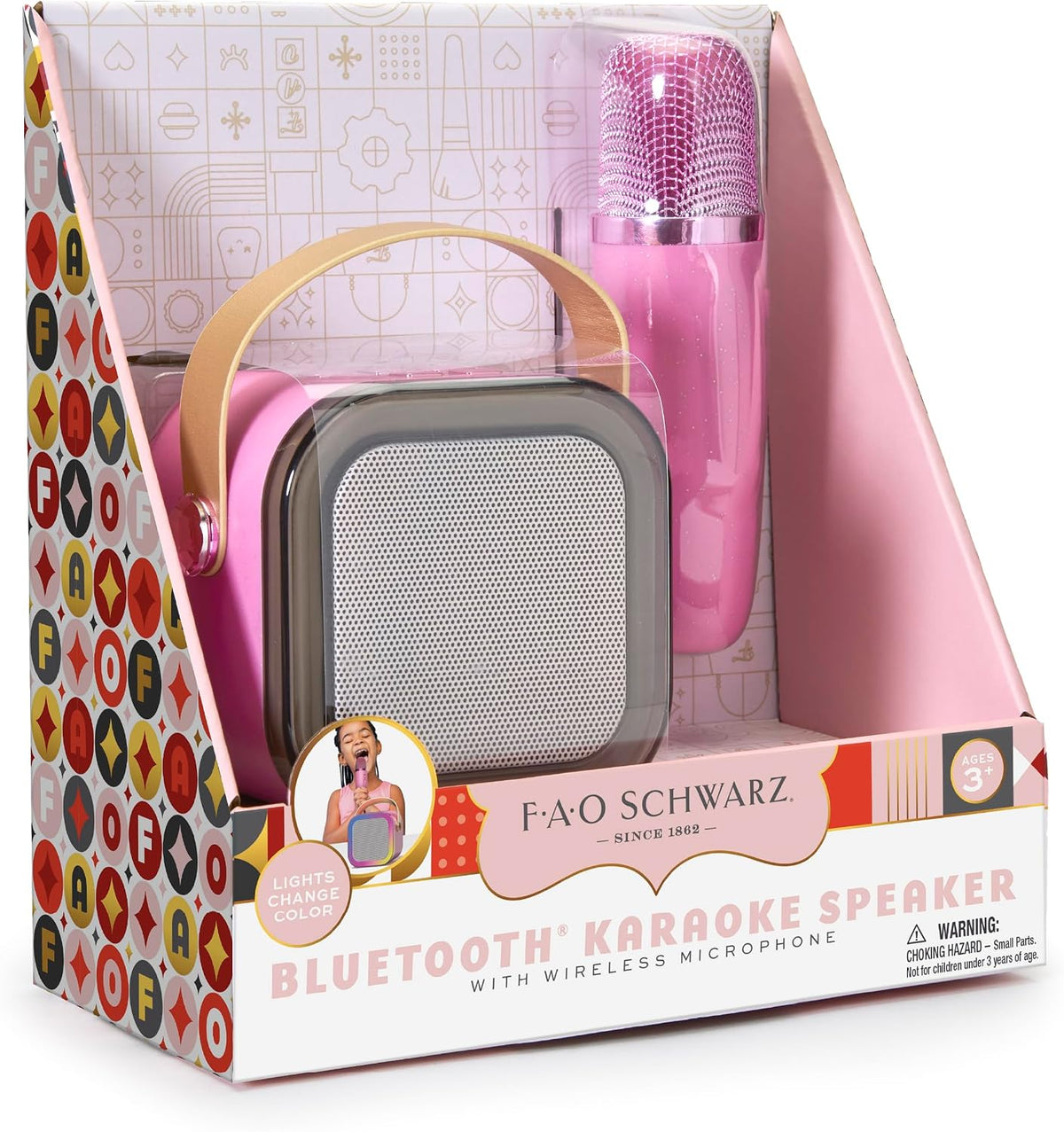 FAO Schwarz Altavoz de karaoke Bluetooth con micrófono inalámbrico