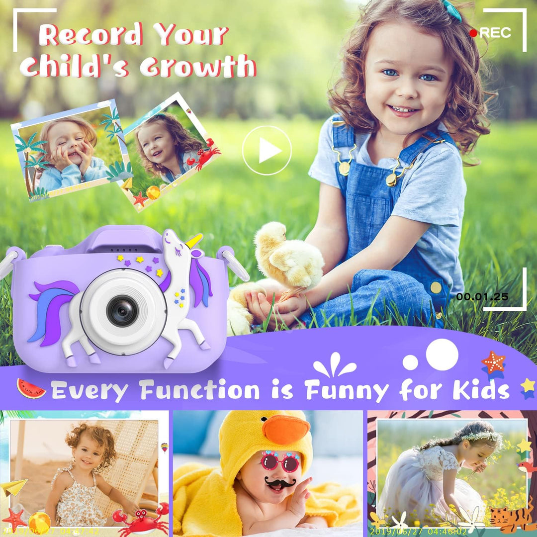 Dwfit Cámara de selfie mejorada para niños, regalos de cumpleaños d...