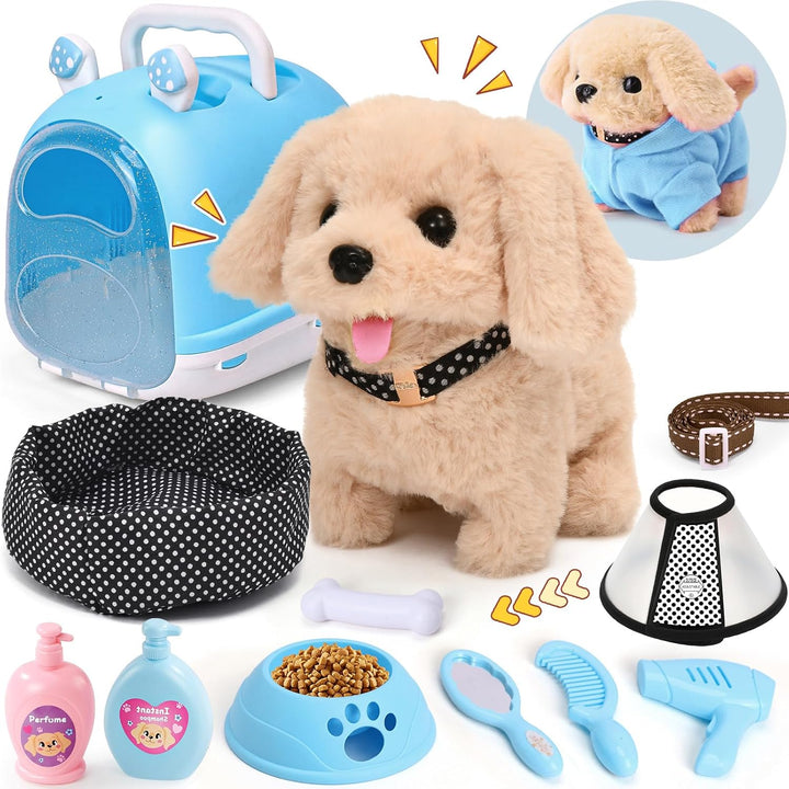 Cleboen 14 piezas de juguetes de perro robot para niños, niñas y ni...