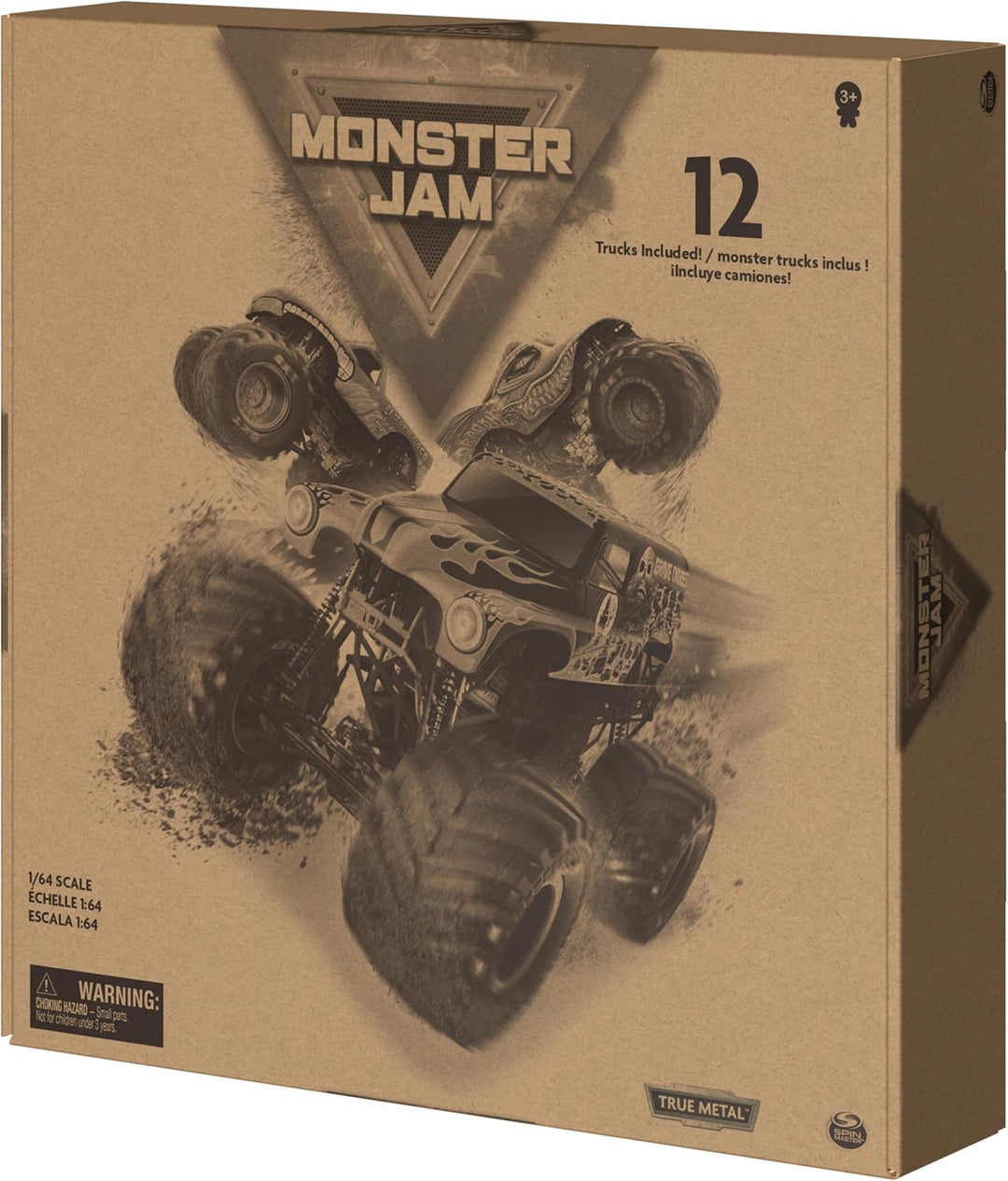 Monster Jam, pack oficial de 12 camiones monstruo fundidos a presió...