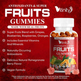 VITINITY Hecho con frutas reales y gomitas vegetales reales, suplem...