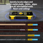Detector de Vigas de Pared FNIRSI - Detector electrónico de pernos FNIRSI actualizado WD-02 con pantalla TFT y chip HPC, escáner de pared con orificio de posicionamiento para el centro y el borde de