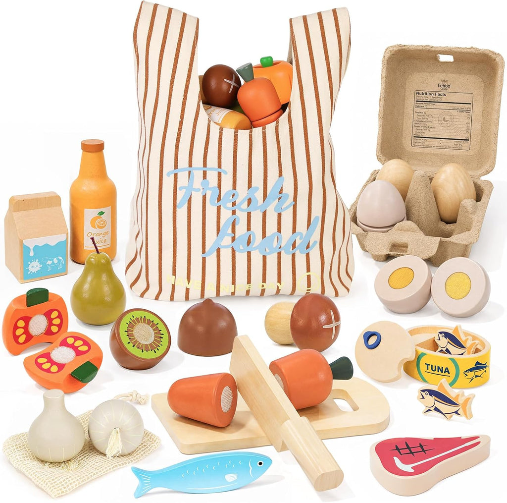 Lehoo Castle Juegos de comida de madera para la cocina de los niños