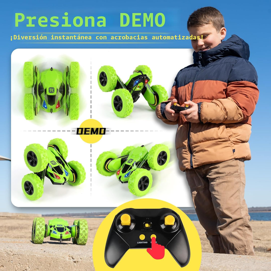 Threeking Rc Stunt Car Automóvil de acrobacias con control remoto,...