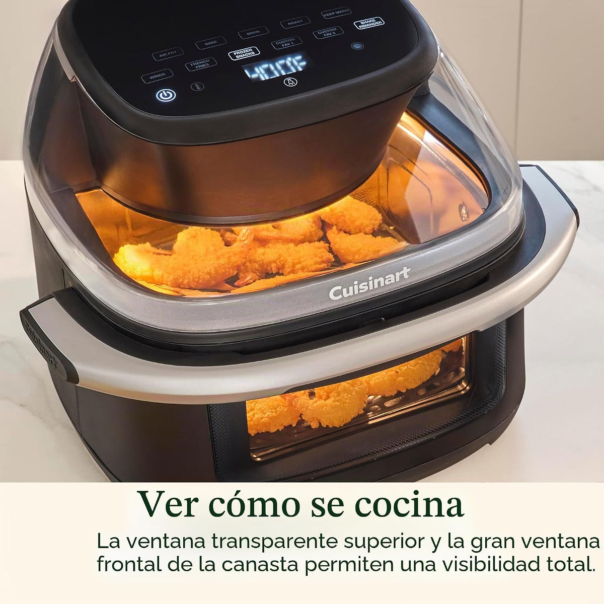 Cuisinart Freidora de aire, ventana ClearView y controles digitales, 9