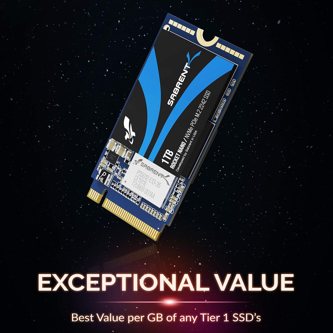 SABRENT 1TB Rocket NVMe PCIe M.2 2242 DRAM SSD interno de alto rend...