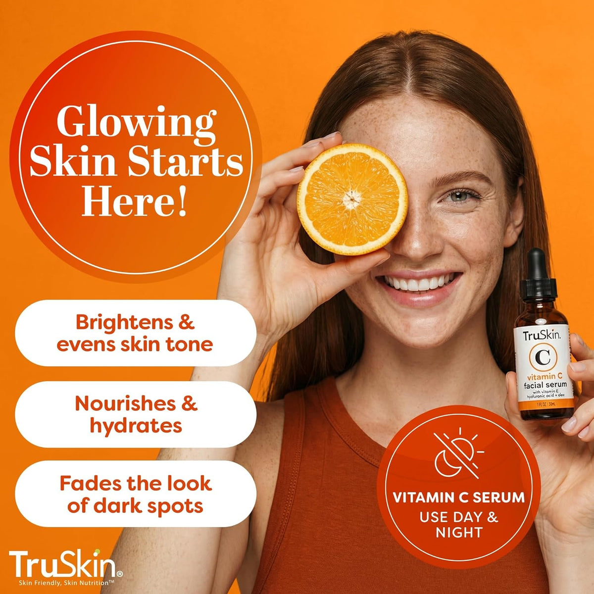 TruSkin - Suero de vitamina C para la cara, suero facial antienveje...