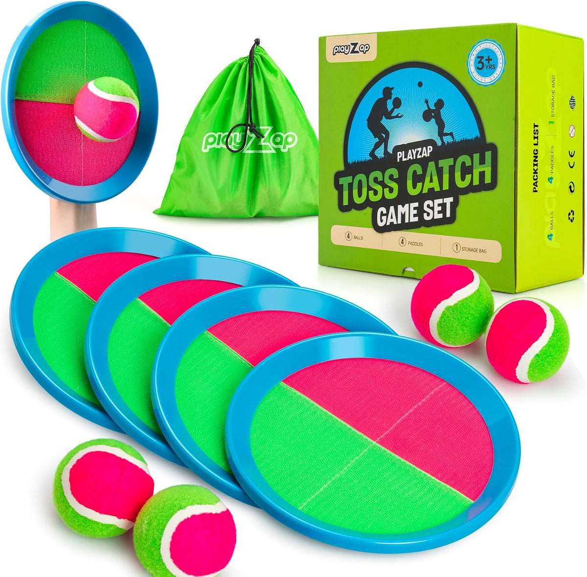 Juego de pelotas para lanzar y atrapar, juguetes al aire libre para niños, para exteriores, patio, piscina, playa, juguetes para niños y niñas de 3, 4, 5, 6, 7, 8 años, regalo de cumpleaños y
