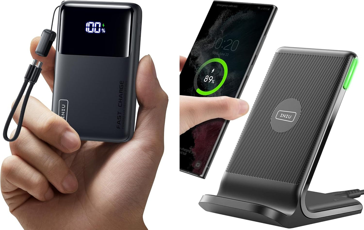 INIU Slimmest 10000mAh 45W PD Cargador portátil de carga rápida y 1...