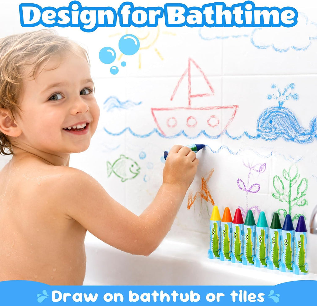 YPLUS Crayones de baño jumbo para niños pequeños y niños de 3 a 6 años