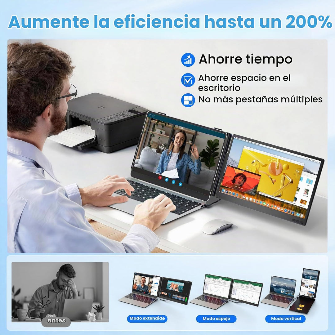 Extensor de pantalla para laptop, ultra ligero de 14 pulgadas FHD 1...