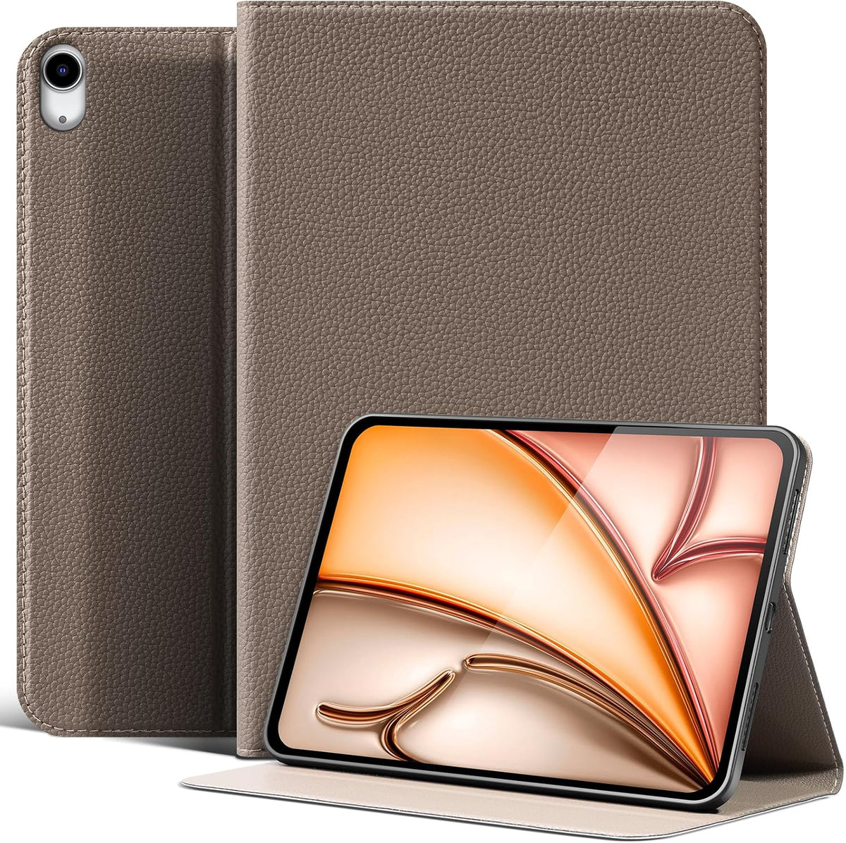 Funda de piel tipo libro para iPad Air de 11" M4-M2 y 10.9" 5ª/4ª