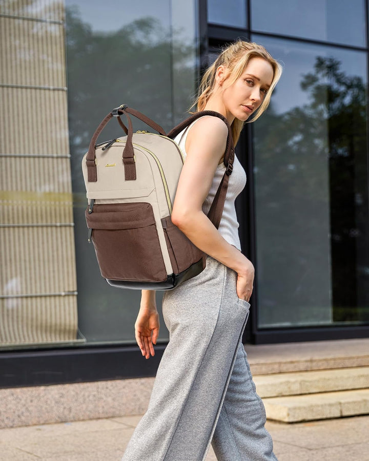 LOVEVOOK - Mochila para laptop de viaje para mujer, bolsa antirrobo...