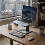 SOUNDANCE Soporte Ajustable para Laptop, Elevador de Aluminio, 10-17.3", Negro
