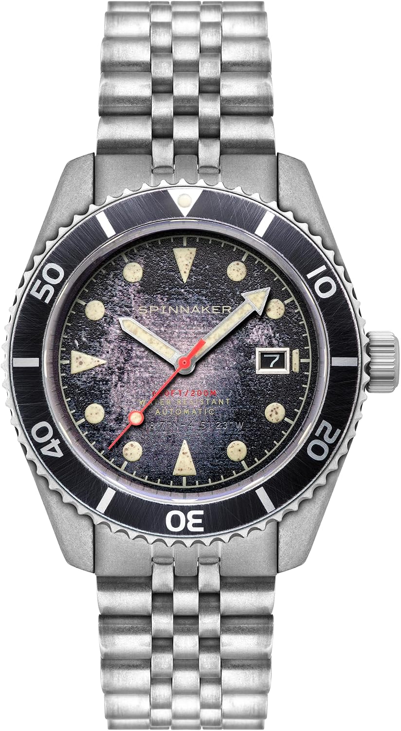 Reloj automático Spinnaker para hombre 44mm Wreck con correa de cuero SP-5089