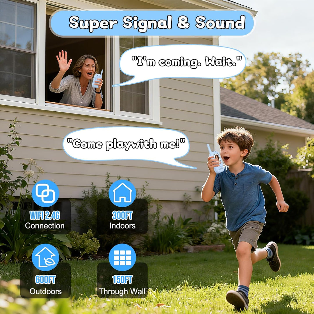 Walkie Talkies para niños, paquete de 2, radios bidireccionales rec...