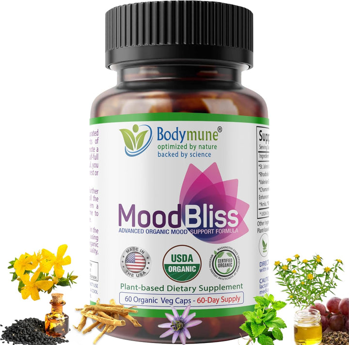 Bodymune Organic MoodBliss | Apoya un estado de ánimo tranquilo, re...