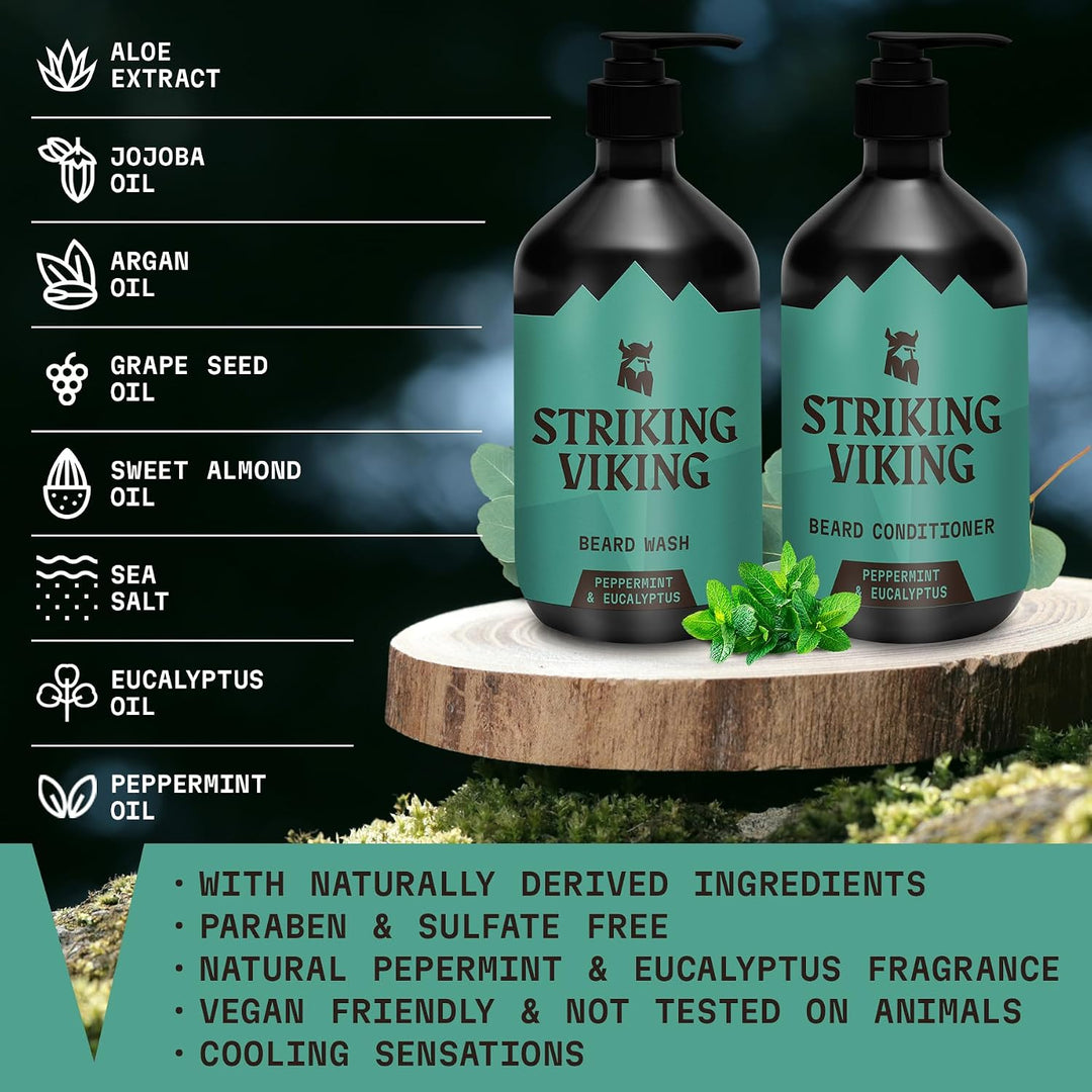 Striking Viking Jabón y acondicionador para barba \u2013 20 onzas l...