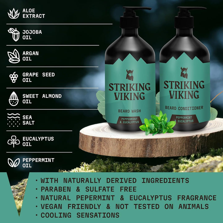 Striking Viking Jabón y acondicionador para barba \u2013 20 onzas l...