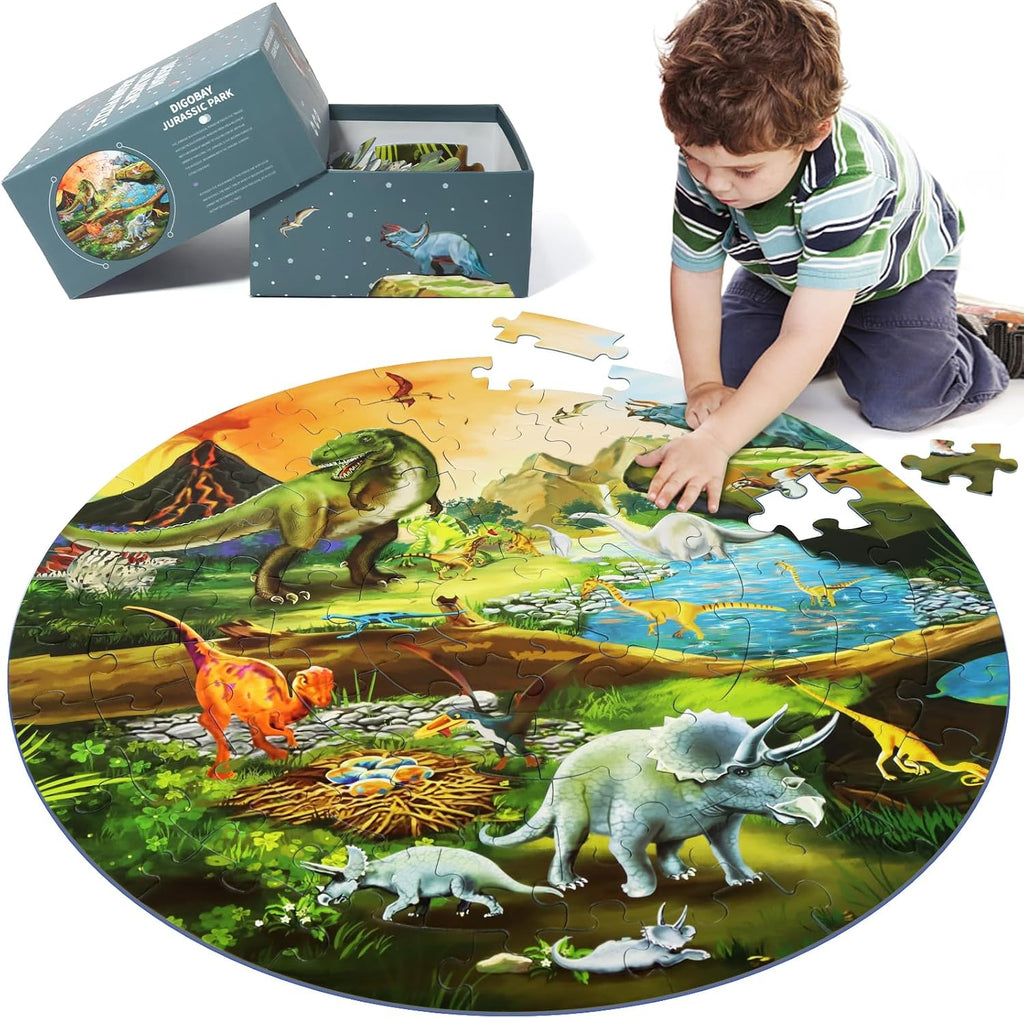 70 Piezas Rompecabezas de Dinosaurios para Niños de 4 a 8 Años