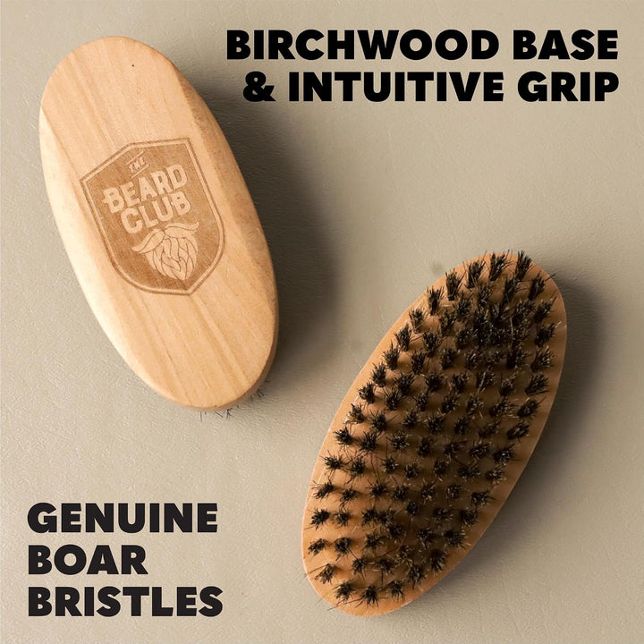 Beard Club - Cepillo de cerdas de jabalí para hombre, herramienta d...