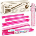 No-Counting & Non-Slip Acrylic Mahjong Racks con Pushers Set de 4 & Bag