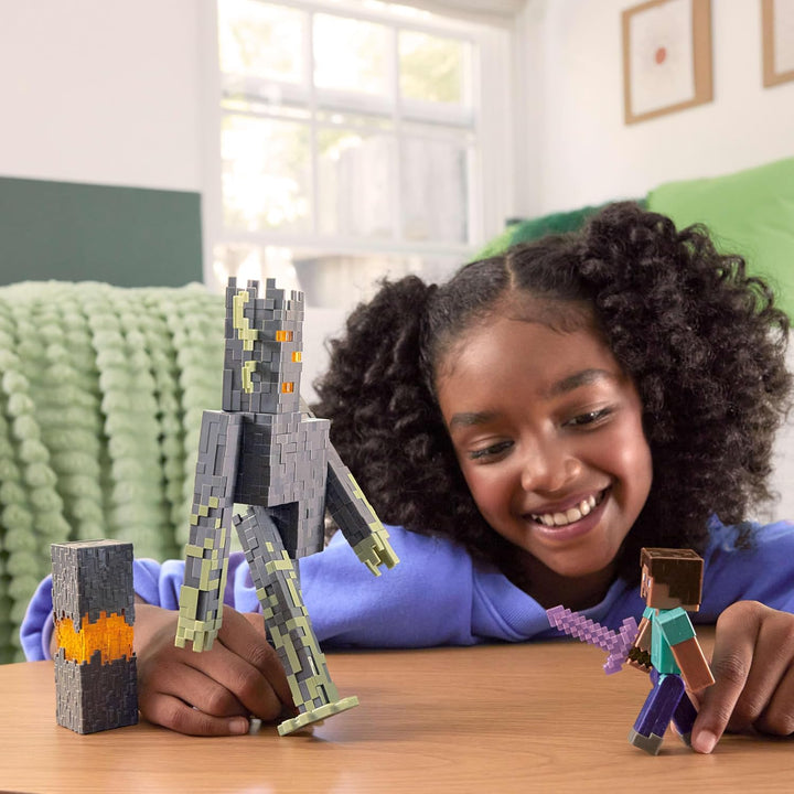 Juguetes Mattel Minecraft, Figura de Acción de Steve con Accesorio...
