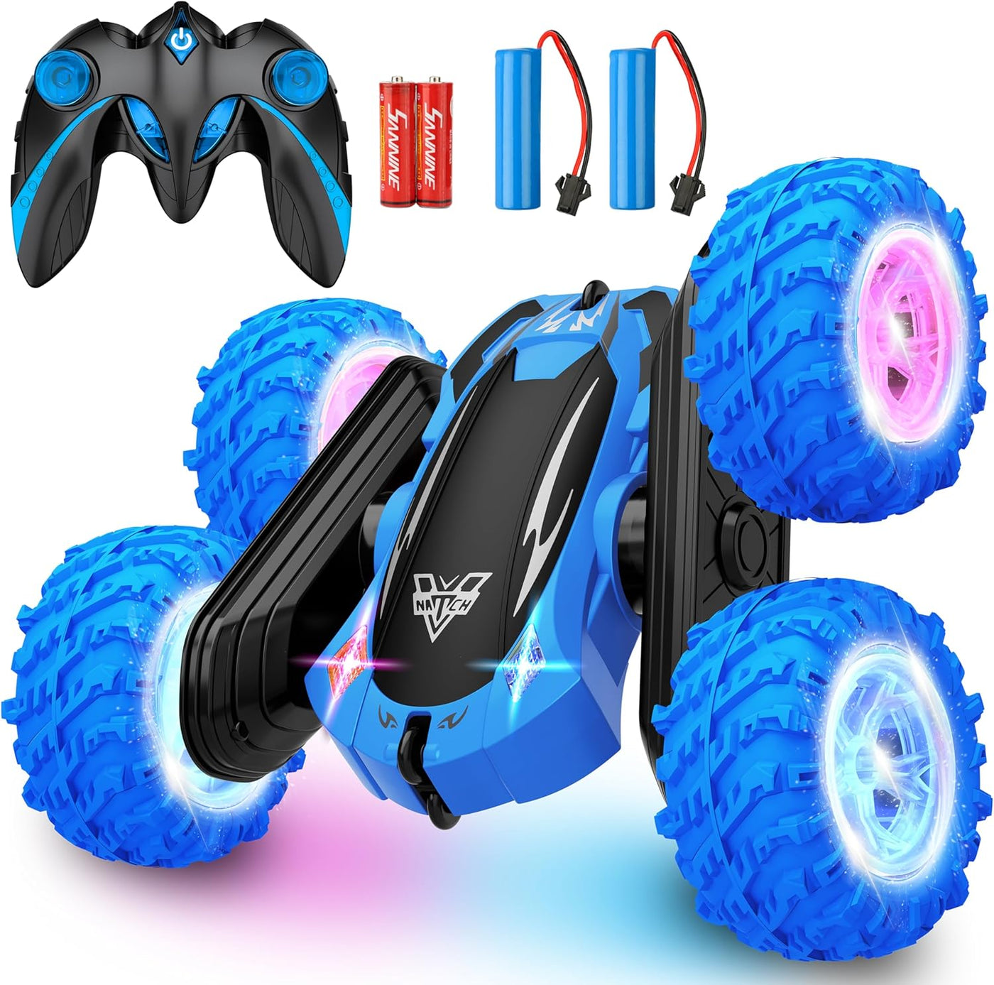 KKONES - Coche a control remoto, auto de acrobacias de radio contro...
