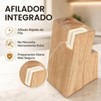 Juego de bloques de cuchillos de cocina de 14 piezas con afilador