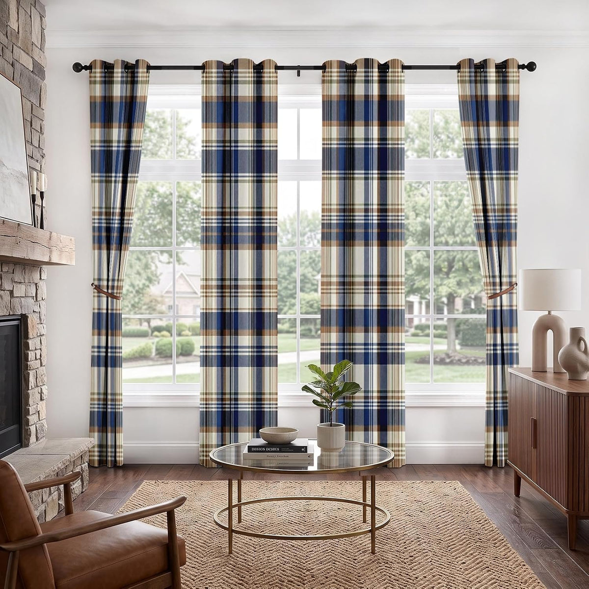 4 paneles de cortinas opacas, cortinas de oscurecimiento de