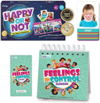 Feelings in Control Flipbook y Happy or Not Game, desarrolla habilidades sociales y aprendizaje social emocional a través de la diversión, ideal para educación en casa, sentimientos y