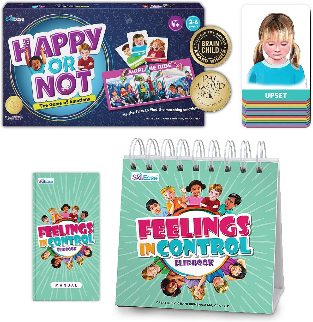 Feelings in Control Flipbook y Happy or Not Game, desarrolla habilidades sociales y aprendizaje social emocional a través de la diversión, ideal para educación en casa, sentimientos y