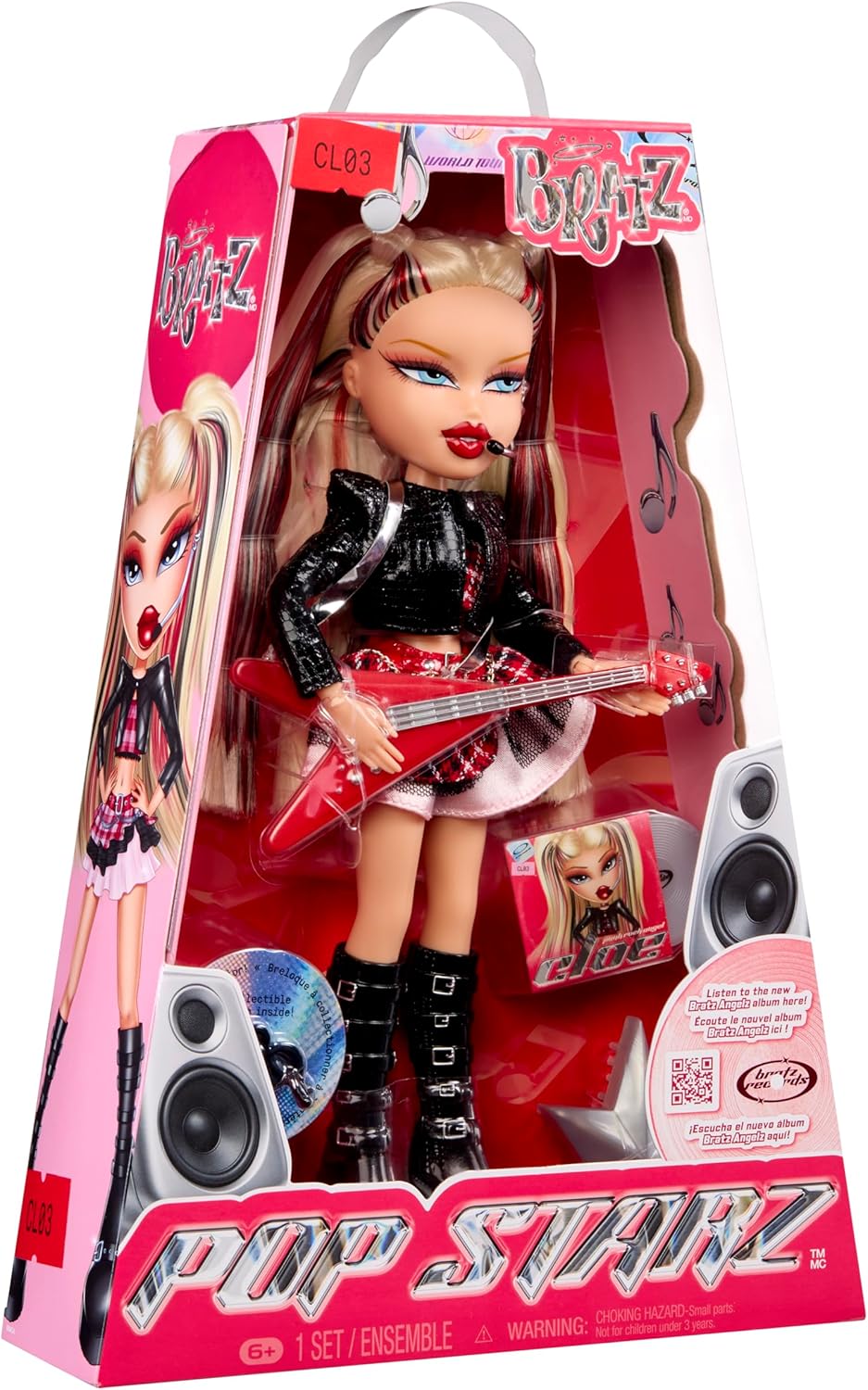 Bratz Pop Starz Cloe Muñeca de moda con accesorios y amuleto