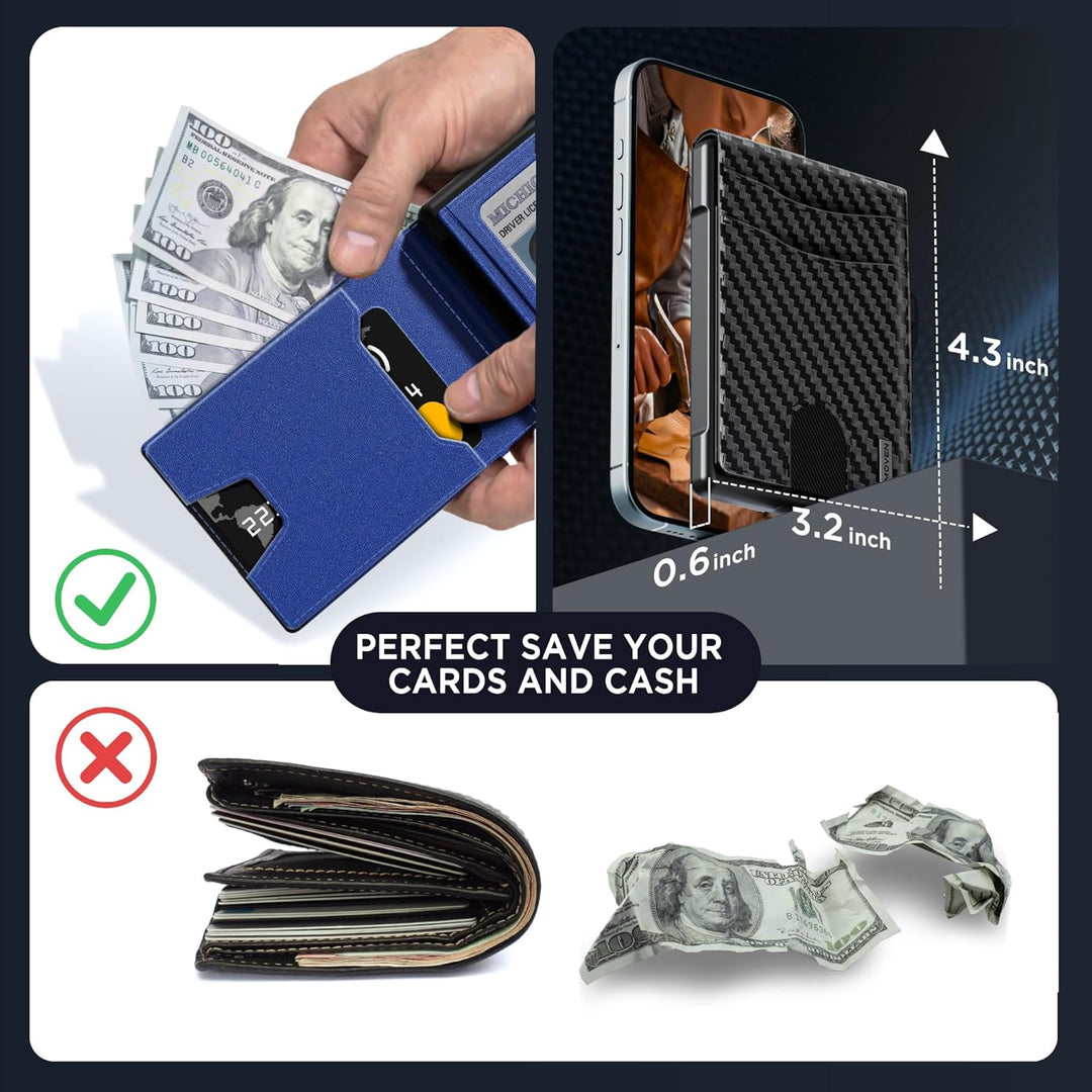 Cartera para hombre \u2013 Funda desplegable, ranura para efectivo...
