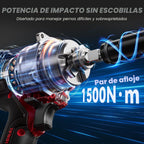 ARCCAPTAIN Atornillador/Impacto sin Cable, 1500 N.m (1106 Ft-lb) 1/2" Atornilladora de Impacto