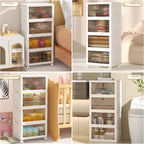 4 Tier Plastic Storage Bins con Lid 23QT, Stackable Storage Bins