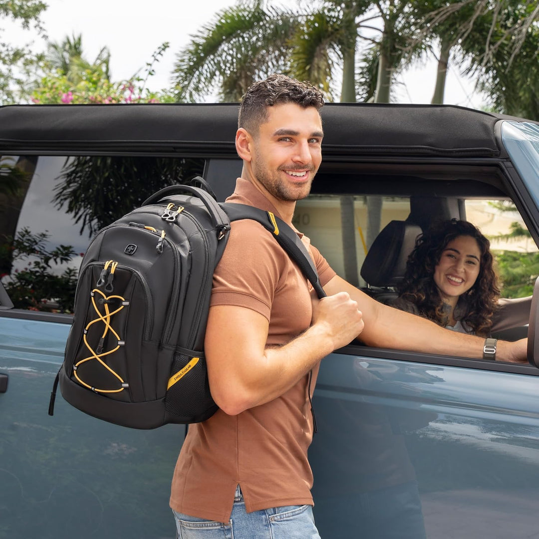 SwissGear 1186 Travel Gear Mochila Bungee Ligera, Negro\/Dorado, 17...