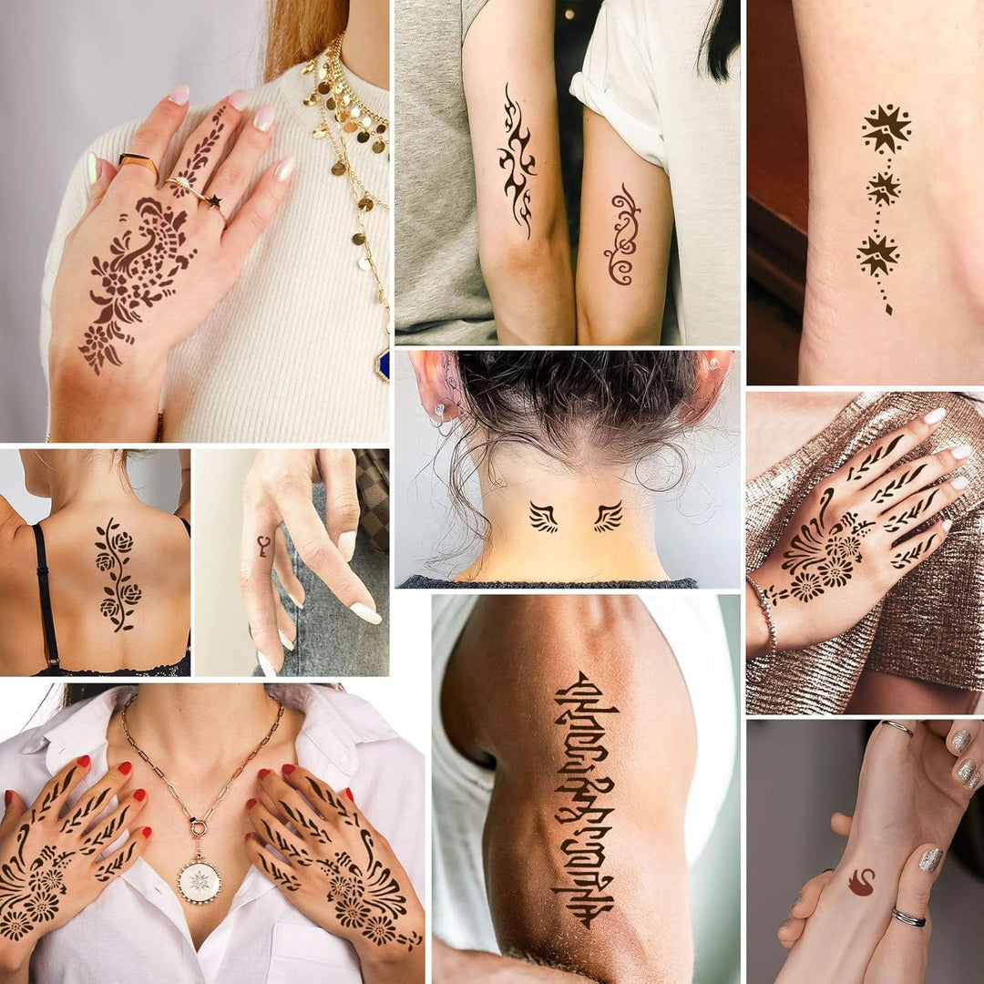 Kit de tatuaje temporal para adolescentes y adultos, 3 pastas de ta...