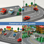 Paquete de 9 bases de carretera para construcción, compatibles con ladrillos Lego Classic, placas base de 10 x 10 pulgadas para caminos Lego, placas base de carretera para juegos de ciudad